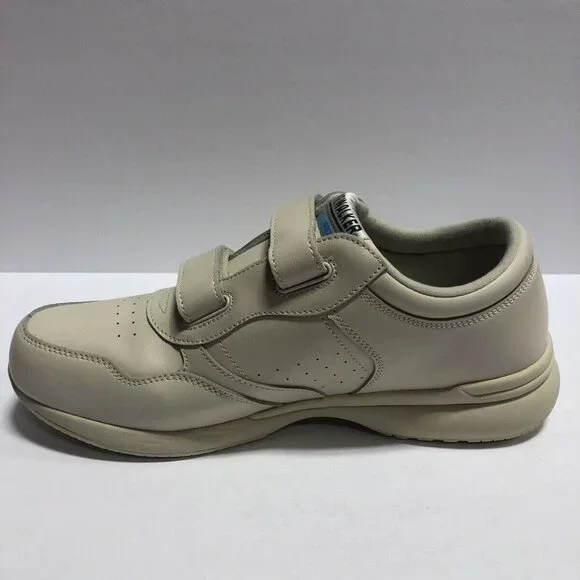 Propet Men’s LifeWalker Strap, Black Walking Shoes, Size 10W
